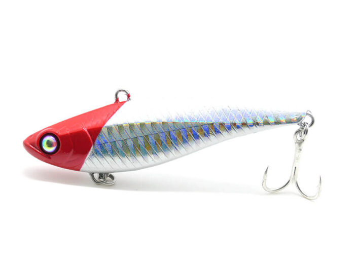 Damiki TOKON VIB-80 8CM, 23.5Gr (Sinking), 014H (Red Head Holo) - imagine 4