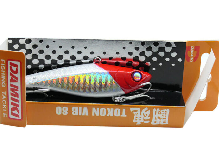 Damiki TOKON VIB-80 8CM, 23.5Gr (Sinking), 014H (Red Head Holo) - imagine 9