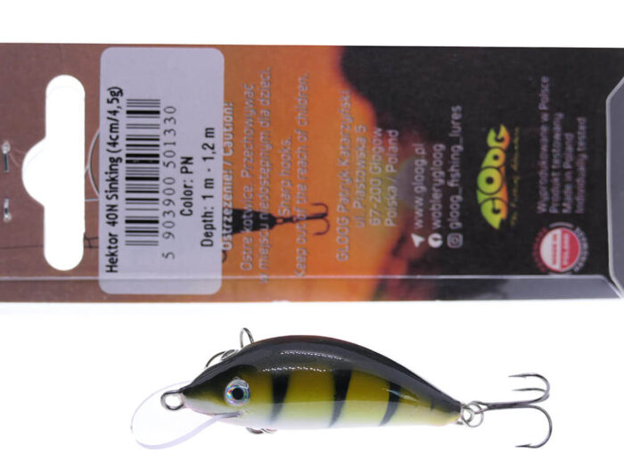 Gloog Hektor 40N, 4cm, 4.5gr (Sinking), PN (Perch Natural) - imagine 7