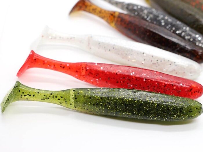 Damiki Edge Shad 10.2CM (4 inch), 204 (Motor Oil Red), 6buc/plic - imagine 2