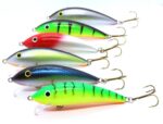 Gloog Kalipso 80SR, 8cm, 11gr (Floating), PGF (Perch Green Fluo) - imagine 8