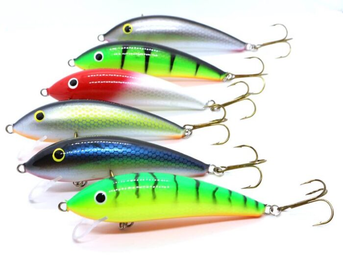 Gloog Kalipso 80SR, 8cm, 11gr (Floating), PGF (Perch Green Fluo) - imagine 8