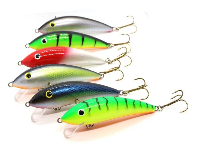 Gloog Kalipso 80SR, 8cm, 11gr (Floating), PGF (Perch Green Fluo) - imagine 7