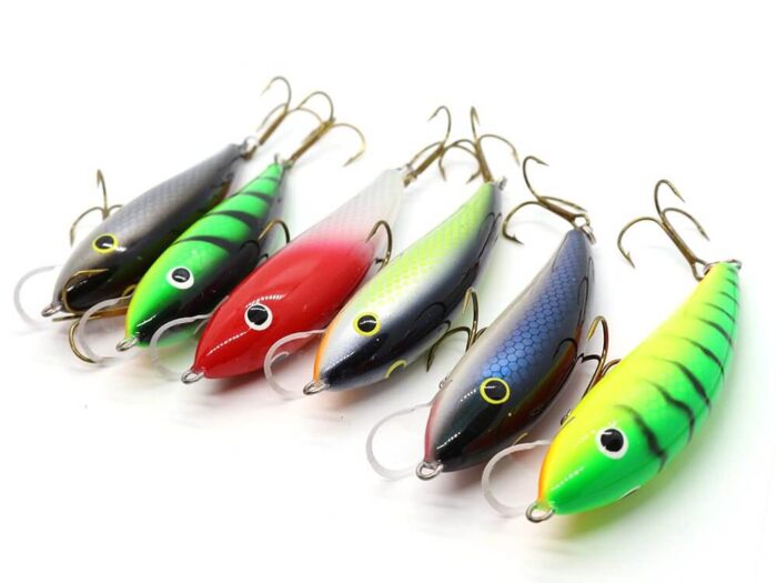 Gloog Kalipso 80SR, 8cm, 11gr (Floating), PGF (Perch Green Fluo) - imagine 4