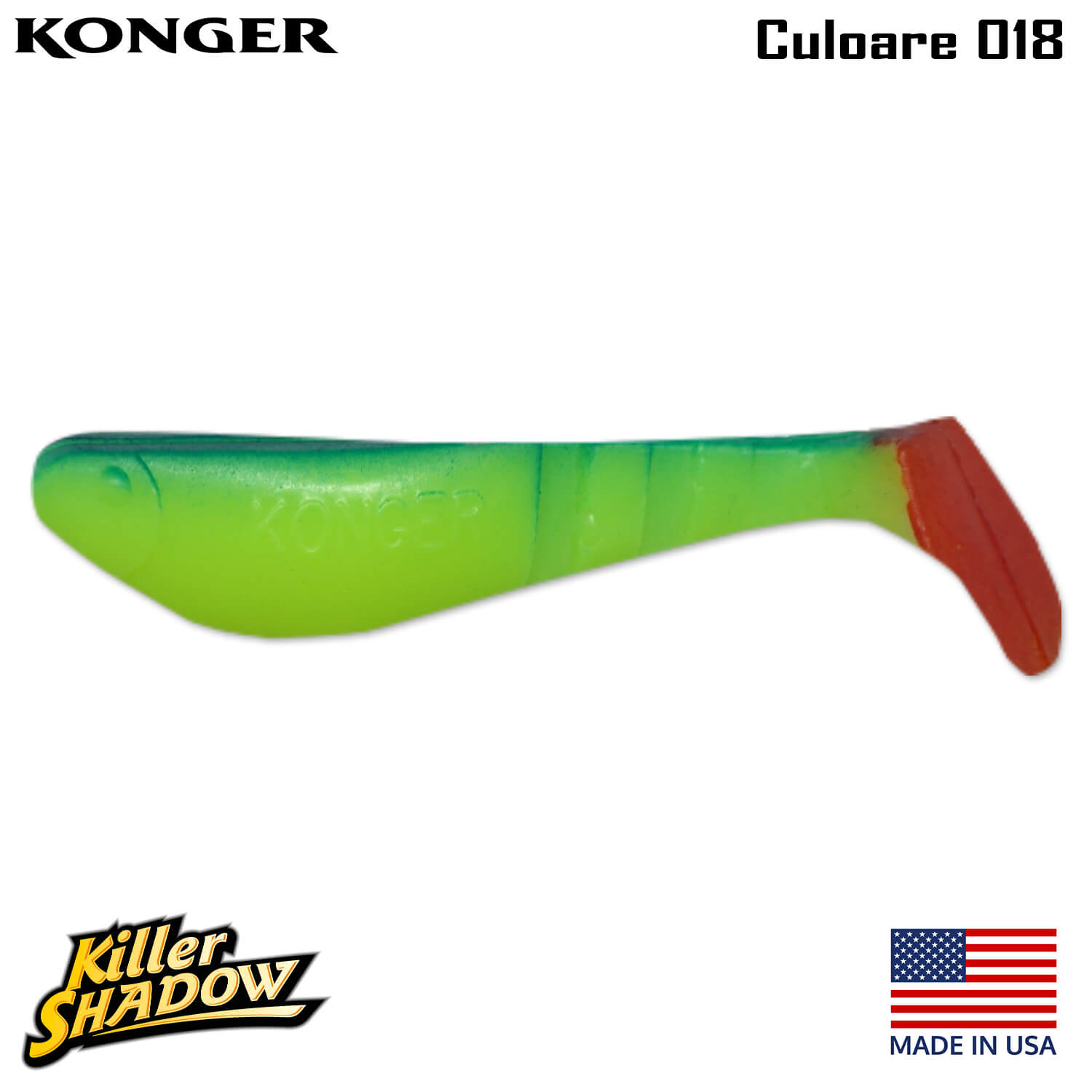 018-logo Konger Killer Shadow 7.5CM, culoare 018 (5buc/plic)