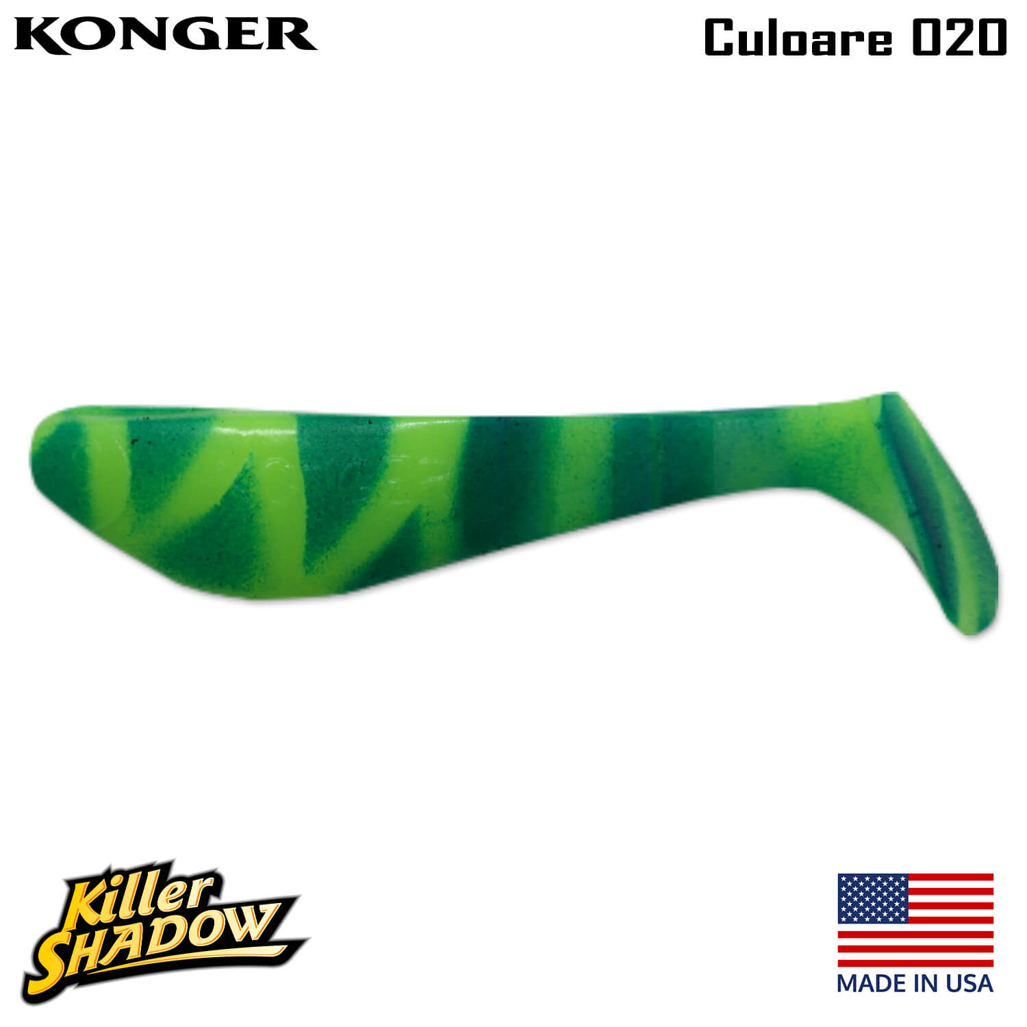 020-logo Konger Killer Shadow 11CM, culoare 020 (5buc/plic)