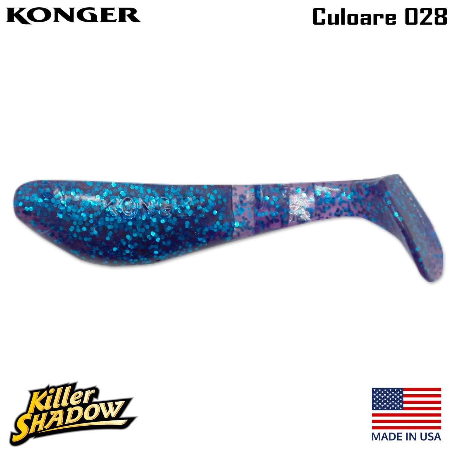 028-logo Konger Killer Shadow 11CM, culoare 028 (5buc/plic)