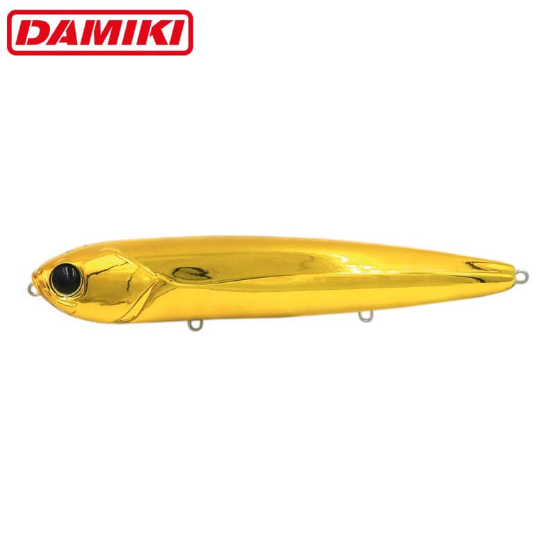 DMK-RMB120-502C Damiki Rambler-120 12CM, 20Gr (Topwater, Pencil), 502C (Chrome Gold) - imagine 1