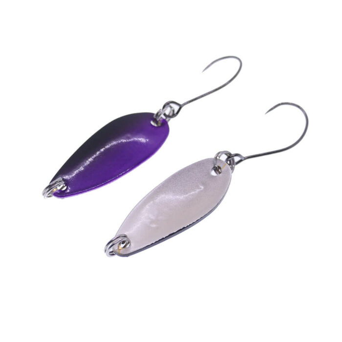 Kamatsu oscilanta pastrav Trout Spoon 3.5cm, 3gr, 007 (Black & Fuchsia) - imagine 2