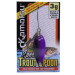 Kamatsu oscilanta pastrav Trout Spoon 3.5cm, 3gr, 007 (Black & Fuchsia) - imagine 5