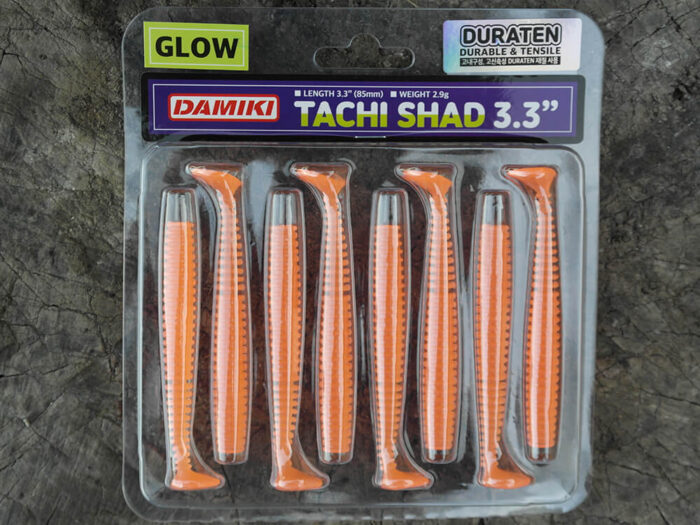 Damiki Tachi Shad 5.9CM (2.3 inch), 004DU (Orange Glow), 10buc/plic - imagine 4