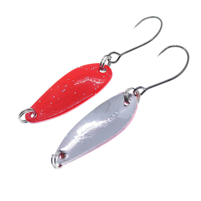 Kamatsu oscilanta pastrav Trout Spoon 3.5cm, 3gr, 003 (Fluo Red) - imagine 2