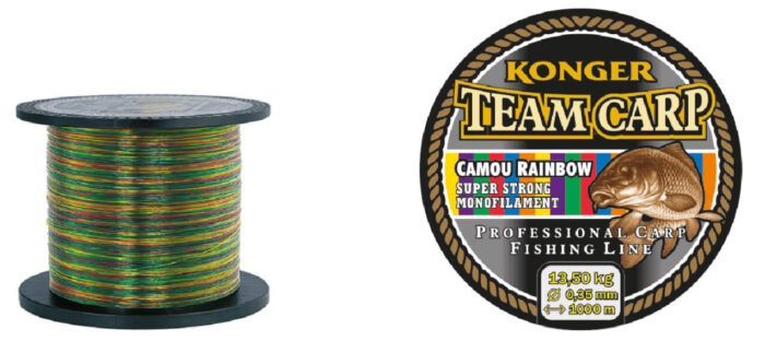 Konger Fir Monofilament pentru crap Team Carp Camou Rainbow (curcubeu), 0.25mm, 8kg, 1000m - imagine 5