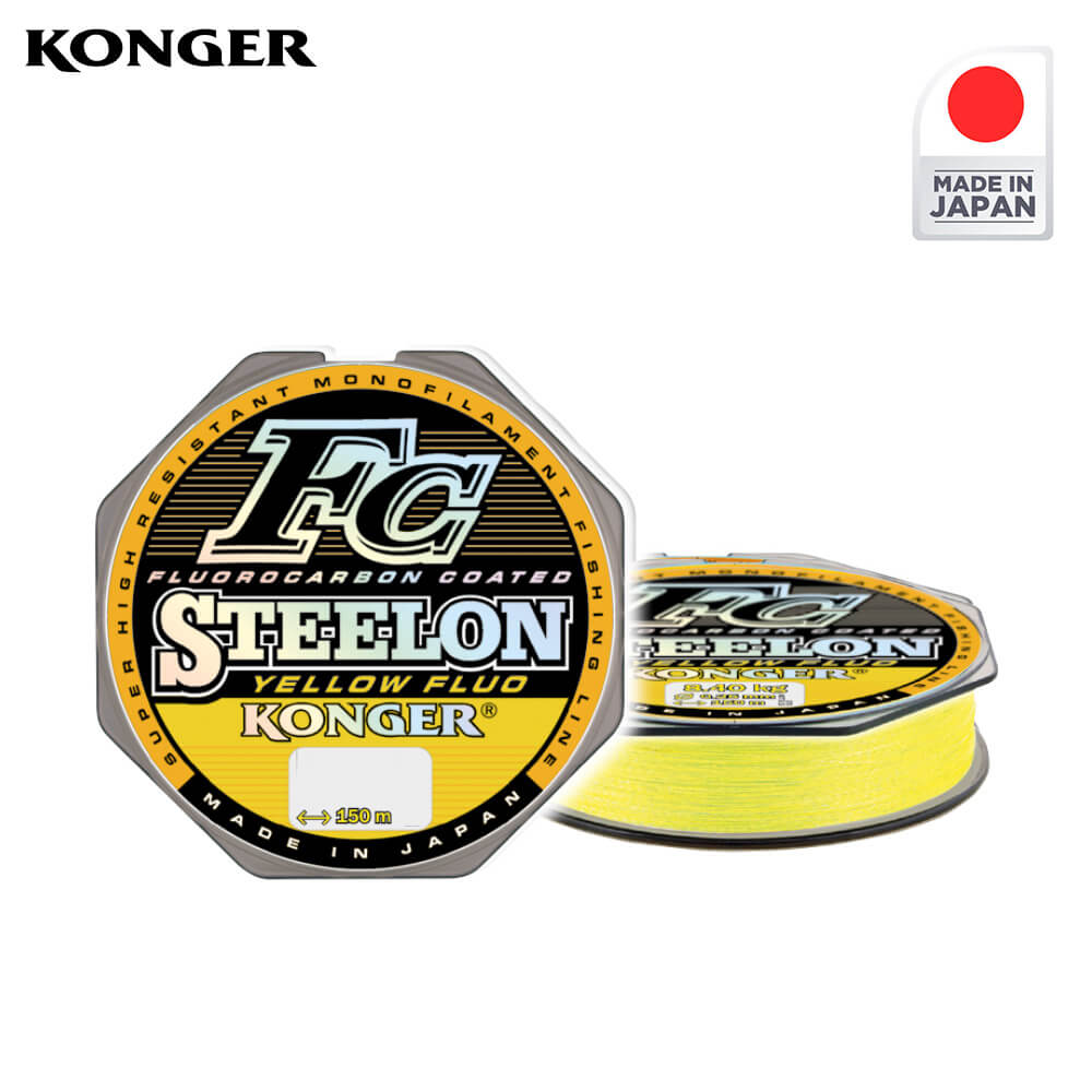 246150-Cover02 Konger Fir Monofilament Steelon FC Yellow Fluo (galben fluo), 0.20mm, 5.8kg, 150m - imagine 1