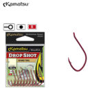 Kamatsu Carlig Shad Tail Drop Shot K-1060, marime 4, Red (10buc/plic)