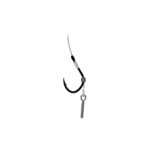 Kamatsu carlige legate cu fir textil 10cm, 0.12mm, pentru Method Feeder + Wire Screw, model Iseama #10 (5buc/plic) - imagine 3