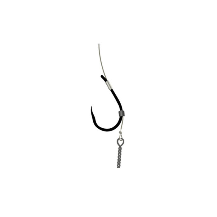 Kamatsu carlige legate cu fir textil 10cm, 0.12mm pentru Method Feeder + Wire Screw, model Sensei #6 (5buc/plic) - imagine 3