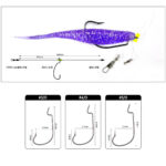 Damiki monturi drop shot Downshot Fishing Rig Set Wide Gape Offset Hook #5/0 (3buc/set) - imagine 2