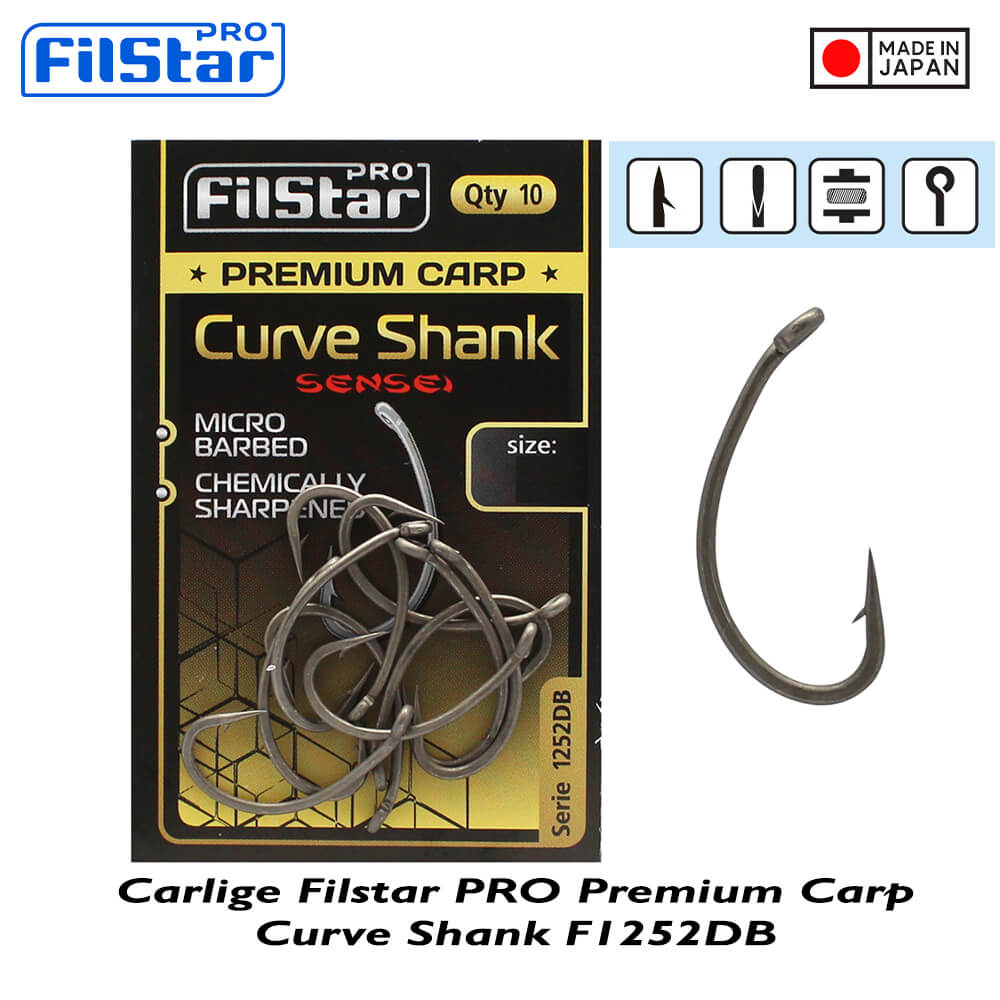 F1252DB-Cover01 Filstar carlige Premium Crap Curve Shank F1252DB, culoarea DB, marime 2 (10buc/plic) - imagine 1