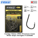 Filstar carlige Premium Crap Wide Gape Straight F1253DB, culoarea DB, marime 10 (10buc/plic)