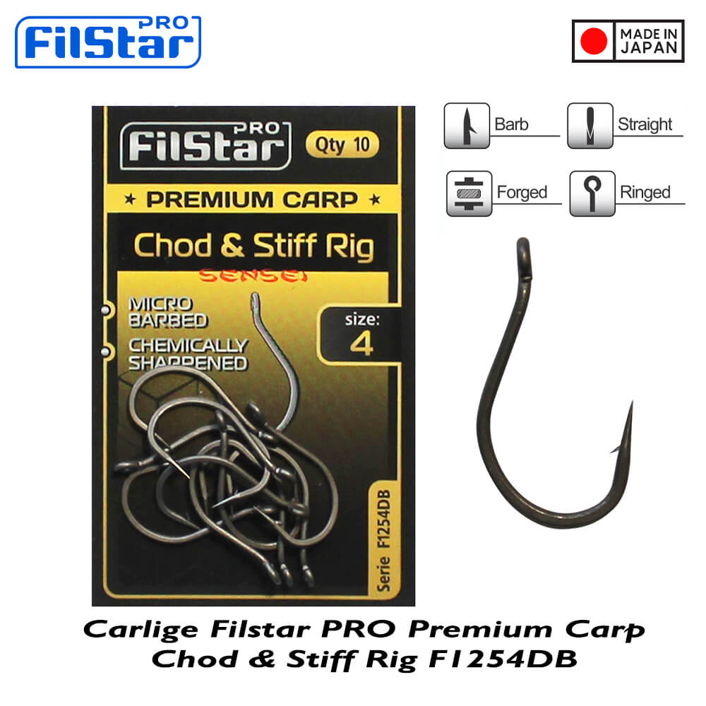 F1254DB-Cover01 Filstar carlige Premium Crap Chod & Stiff Rig F1254DB, culoarea DB, marime 6 (10buc/plic) - imagine 1