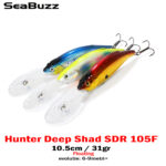 Sea Buzz vobler Hunter Deep Shad 10.5cm, 31gr, Floating, pentru pescuitul la trena, evolutie 6-9m+ - imagine 2